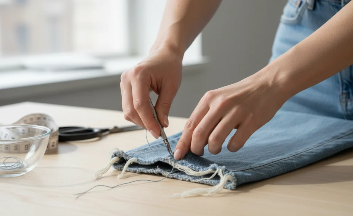 Method 1: Preserving the Original Distressed Hem