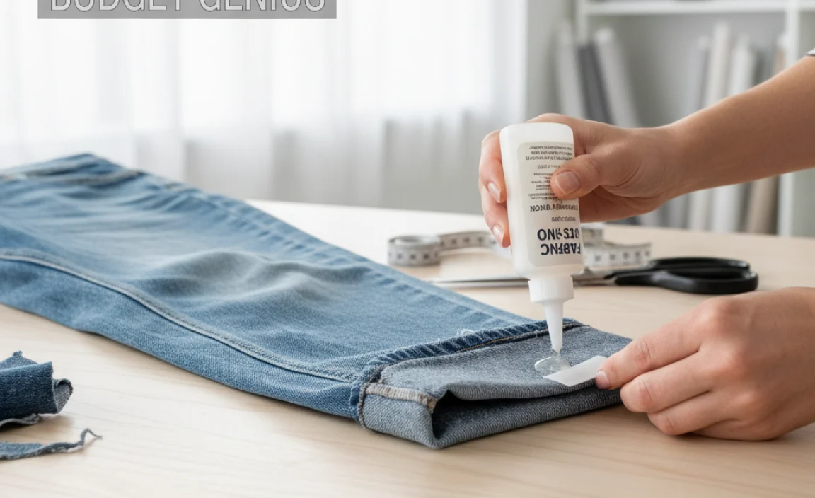 Method 1: The Quick & Easy No-Sew Fabric Glue Hem