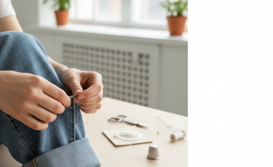 Method 2: The Fold, Tuck, and Stitch (Minimalist Sewing)