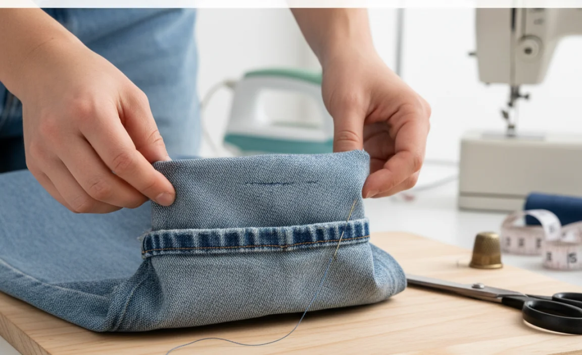 Method 3: Preserving the Original Hem (for a Vintage Look)