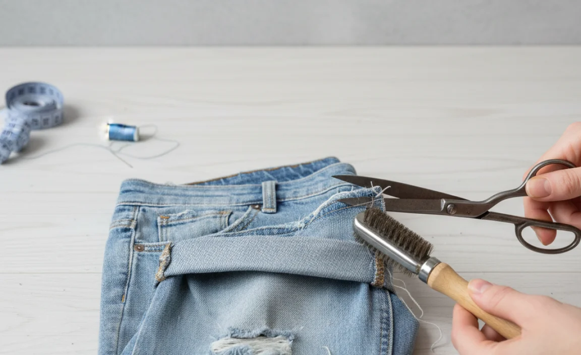 Optional: Recreating the Original Distressed Hem