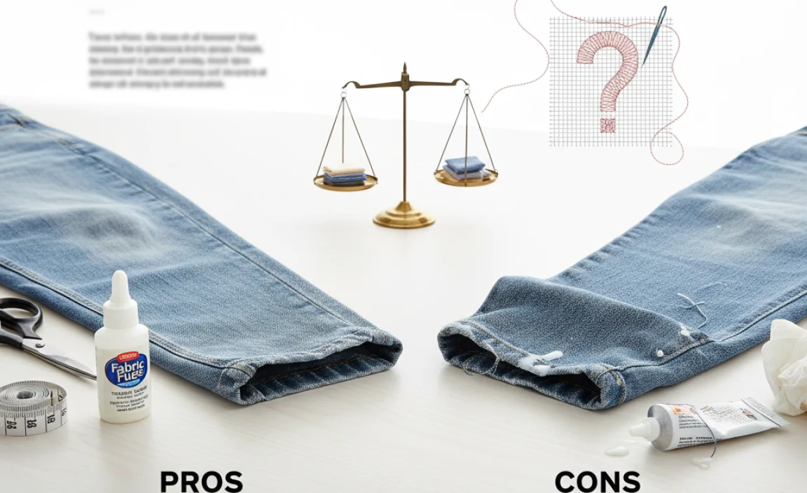 Pros and Cons of Using Fabric Glue for Hemming Jeans