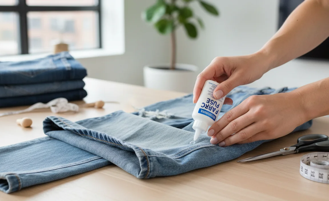 Step-by-Step: How to Hem Boyfriend Jeans with Fabric Glue