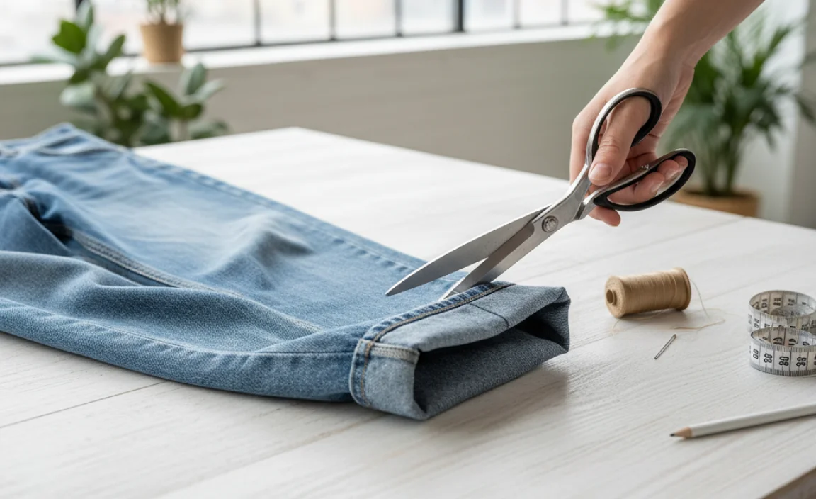 Step-by-Step: How to Hem Relaxed Jeans