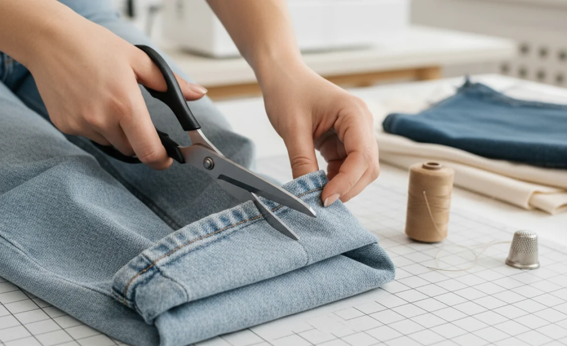 Step-by-Step: How to Hem Relaxed Jeans