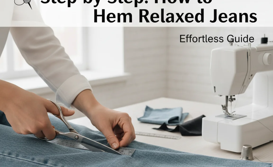 Step-by-Step: How to Hem Relaxed Jeans