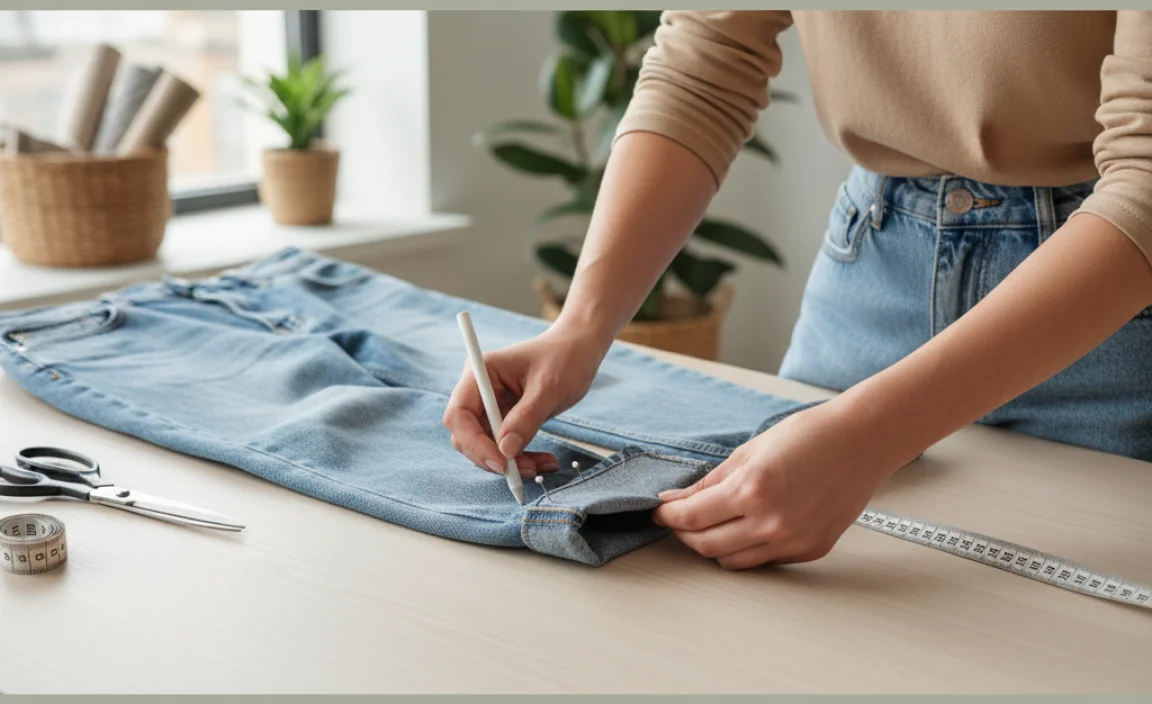 Step-by-Step: How to Hem Relaxed Jeans