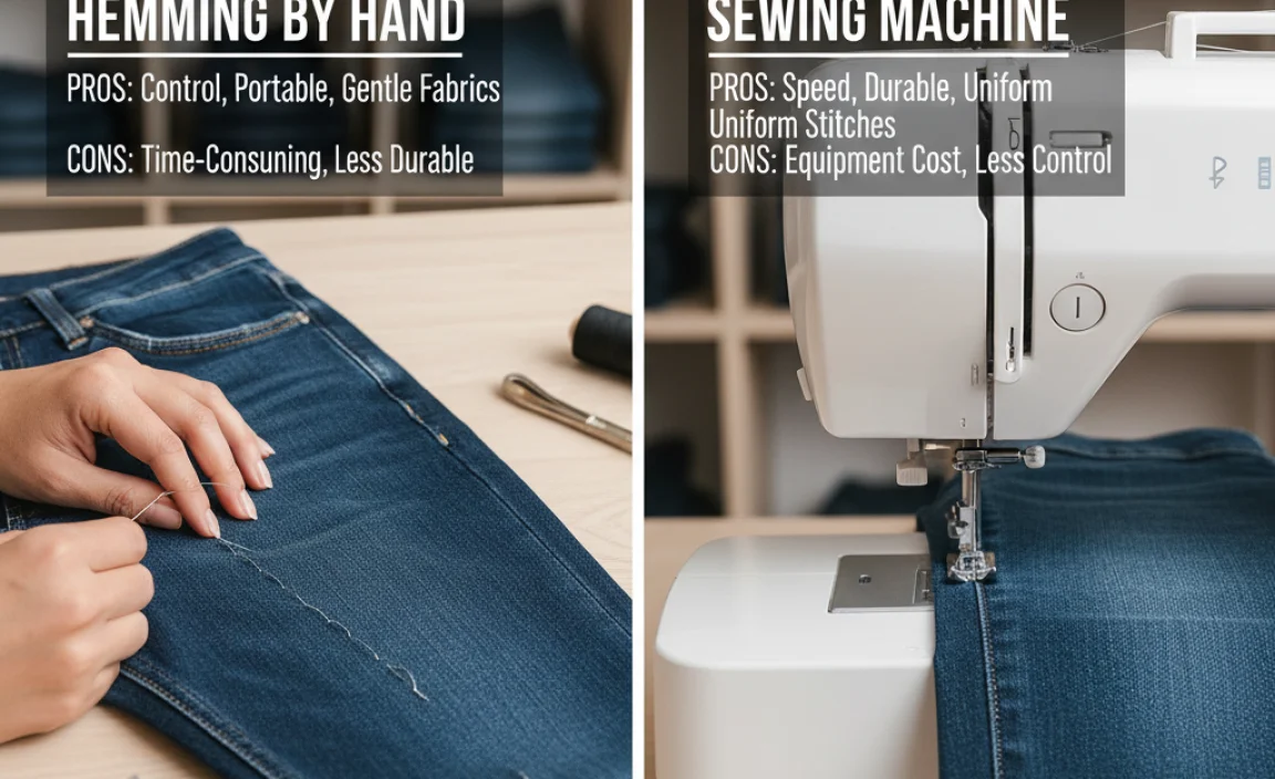 Hemming by Hand vs. Sewing Machine: Pros and Cons