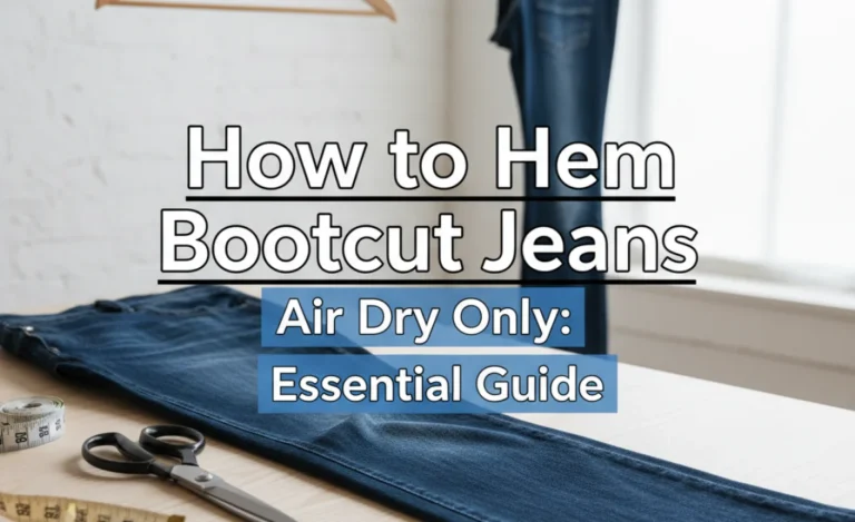 How to Hem Bootcut Jeans Air Dry Only: Essential Guide