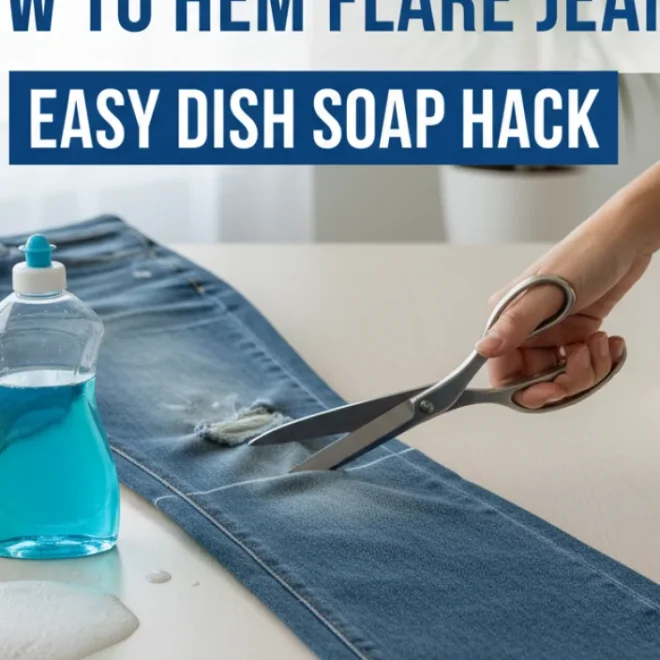 How to Hem Flare Jeans: Easy Dish Soap Hack