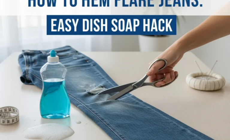 How to Hem Flare Jeans: Easy Dish Soap Hack