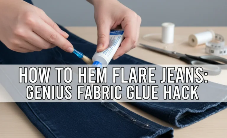 How to Hem Flare Jeans: Genius Fabric Glue Hack