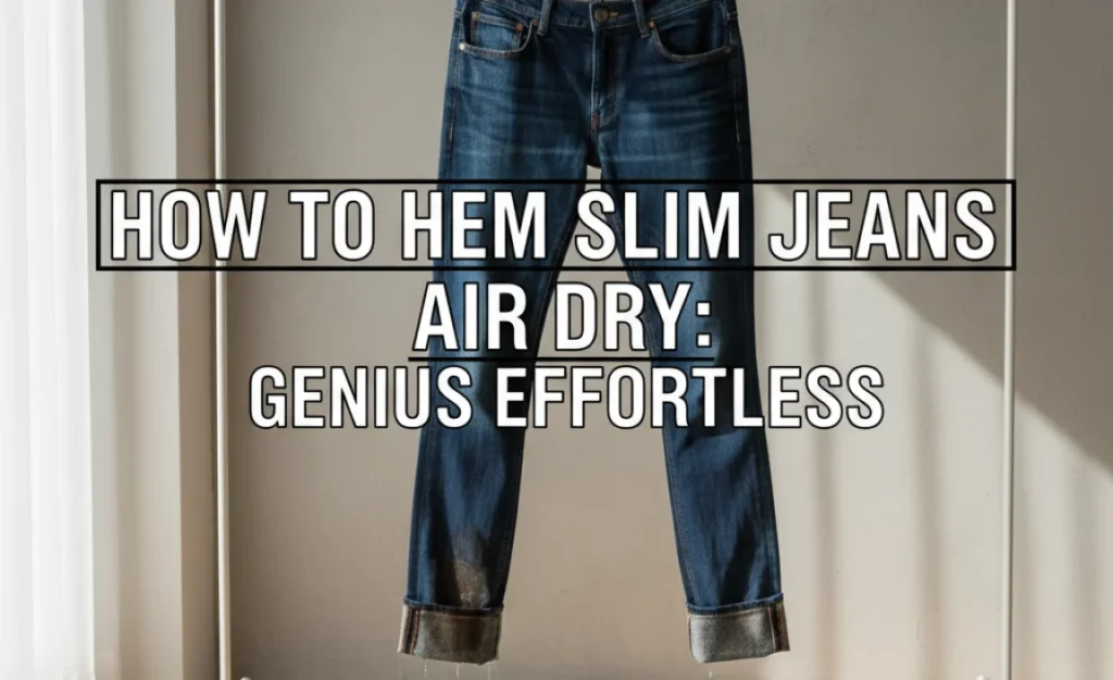 How To Hem Slim Jeans Air Dry: Genius Effortless