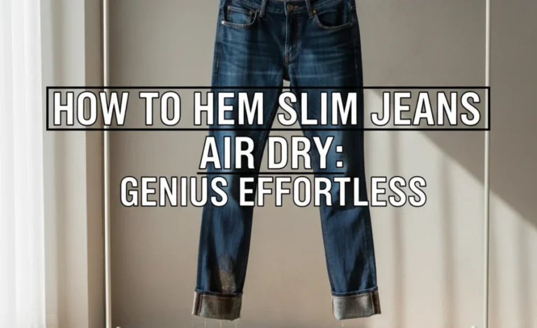 How To Hem Slim Jeans Air Dry: Genius Effortless