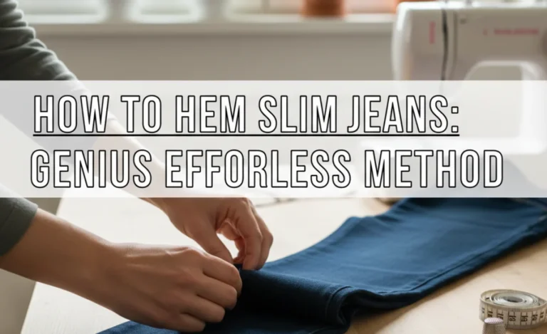 How to Hem Slim Jeans: Genius Effortless Method