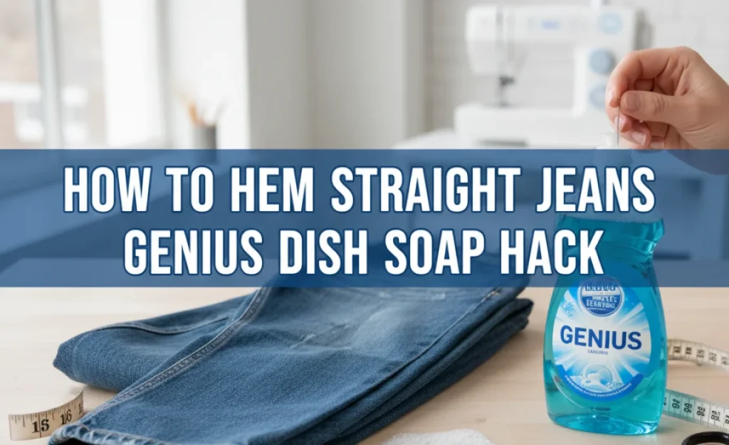 How to Hem Straight Jeans: Genius Dish Soap Hack