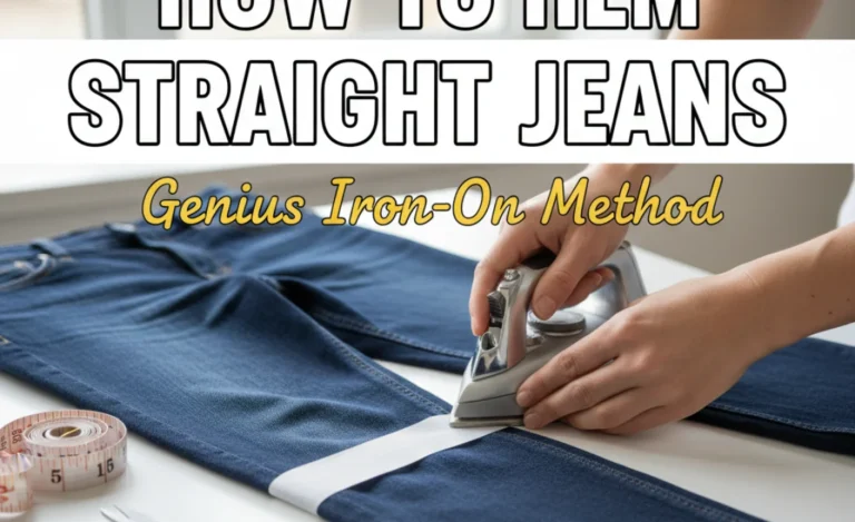 How To Hem Straight Jeans: Genius Iron-On Method