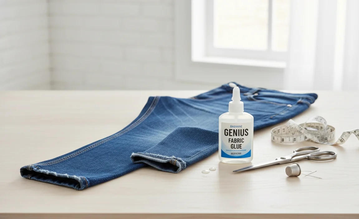 How To Hem Straight Jeans: The Genius Fabric Glue Method
