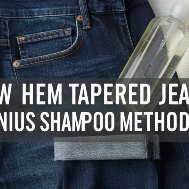 How to Hem Tapered Jeans: Genius Shampoo Method
