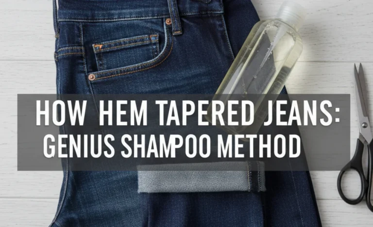 How to Hem Tapered Jeans: Genius Shampoo Method