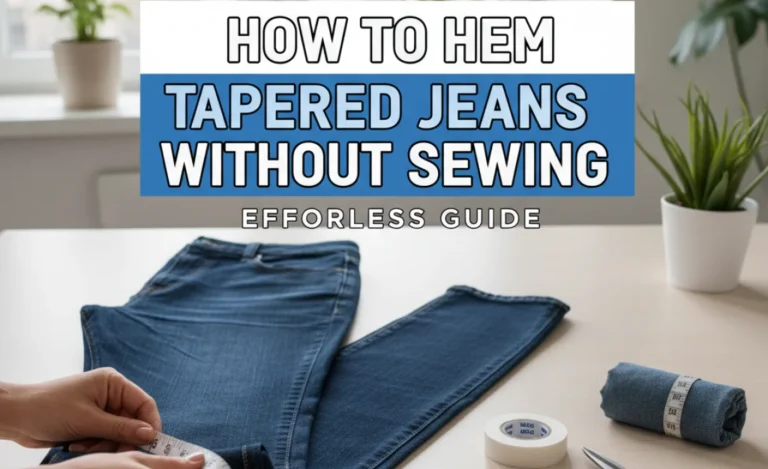 How to Hem Tapered Jeans Without Sewing: Effortless Guide