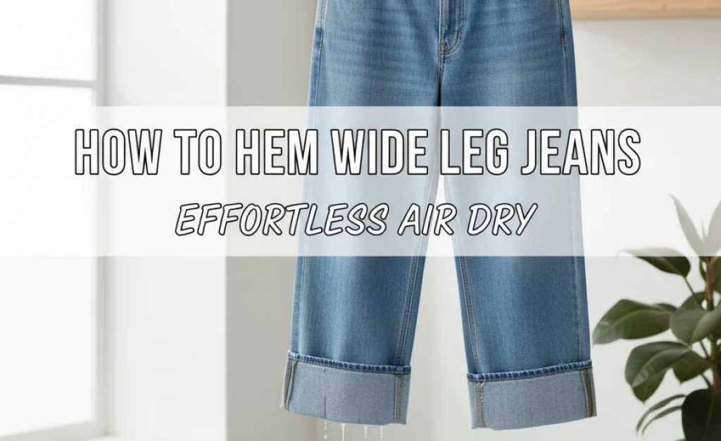 How to Hem Wide Leg Jeans: Effortless Air Dry
