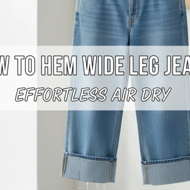 How to Hem Wide Leg Jeans: Effortless Air Dry