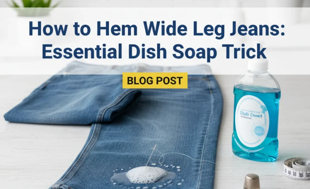 How to Hem Wide Leg Jeans: Essential Dish Soap Trick