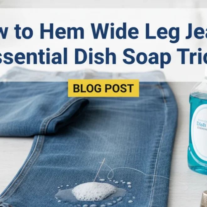 How to Hem Wide Leg Jeans: Essential Dish Soap Trick