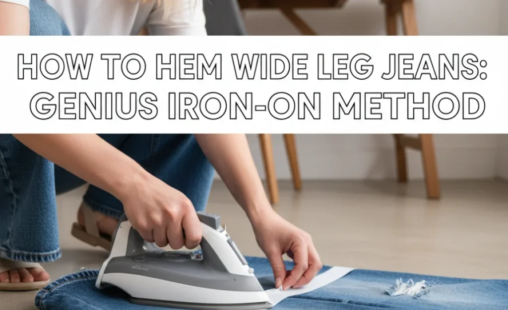 How to Hem Wide Leg Jeans: Genius Iron-On Method