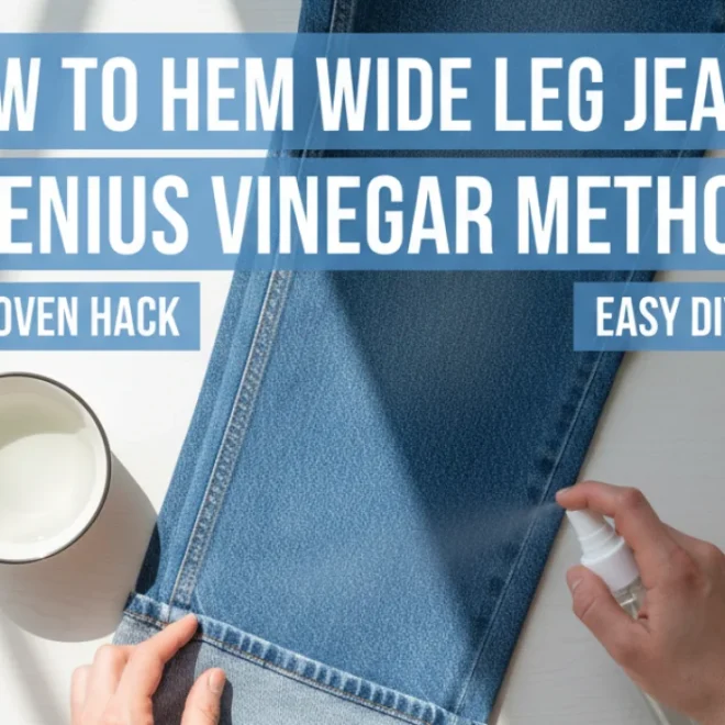 How To Hem Wide Leg Jeans: Genius Vinegar Method