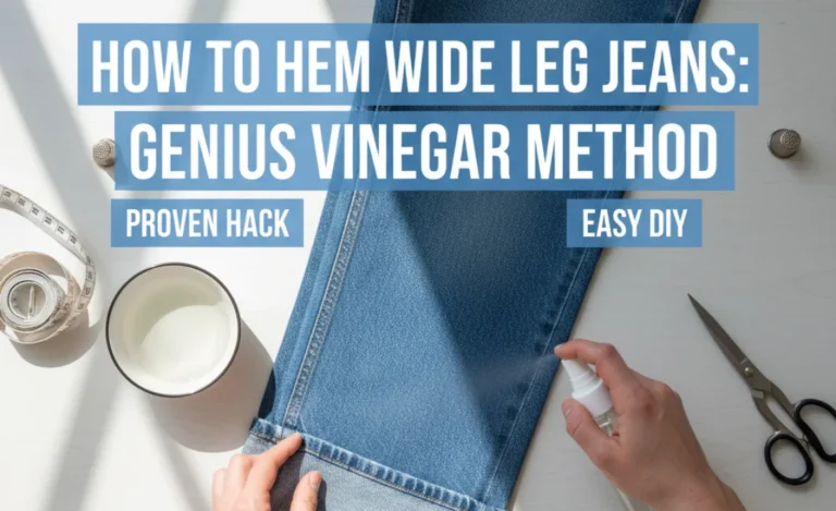 How To Hem Wide Leg Jeans: Genius Vinegar Method