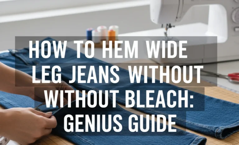 How To Hem Wide Leg Jeans Without Bleach: Genius Guide