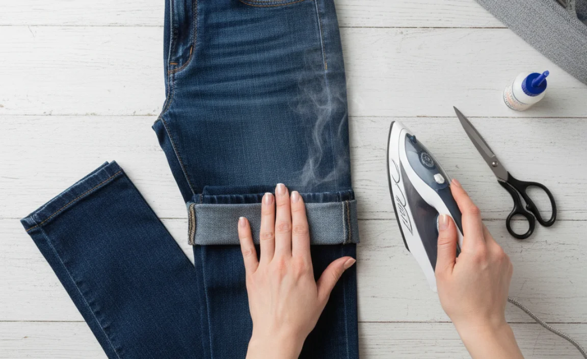 Method 2: The No-Sew Hem (Quick & Easy)