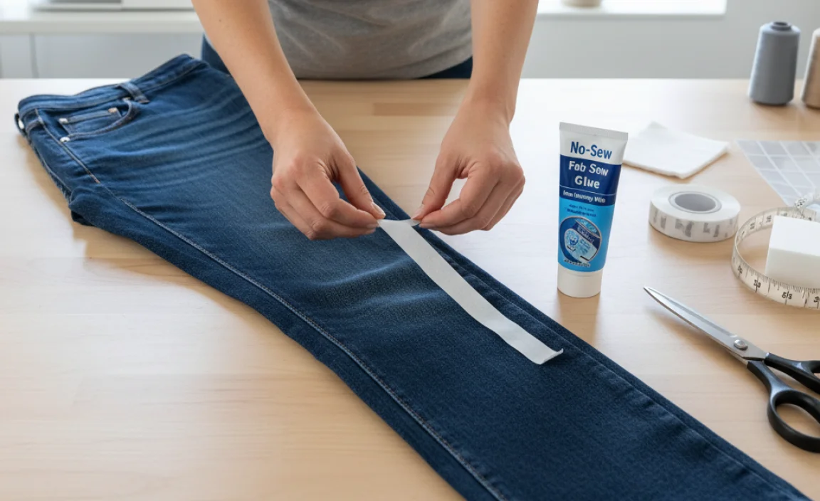 Method 2: The No-Sew Hem (Quick & Easy)