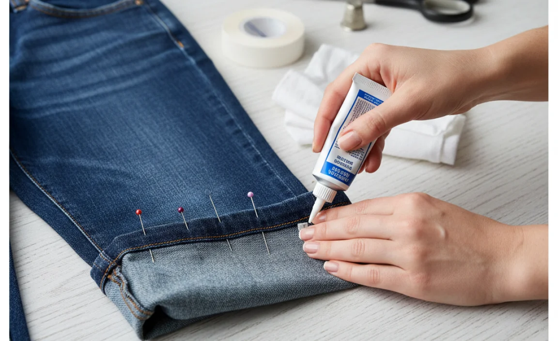 Method 2: The No-Sew Hem (Quick & Easy)