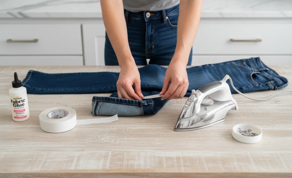 Method 2: The No-Sew Hem (Quick & Easy)