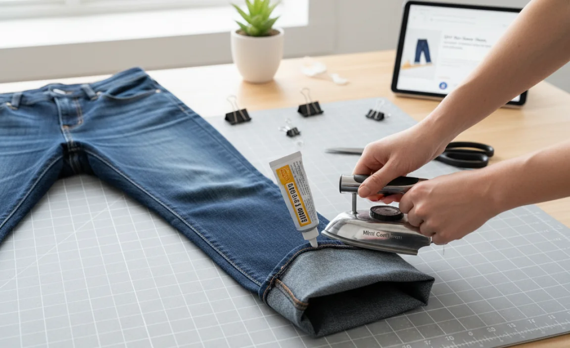 Method 2: The No-Sew Hem (Quick & Easy)