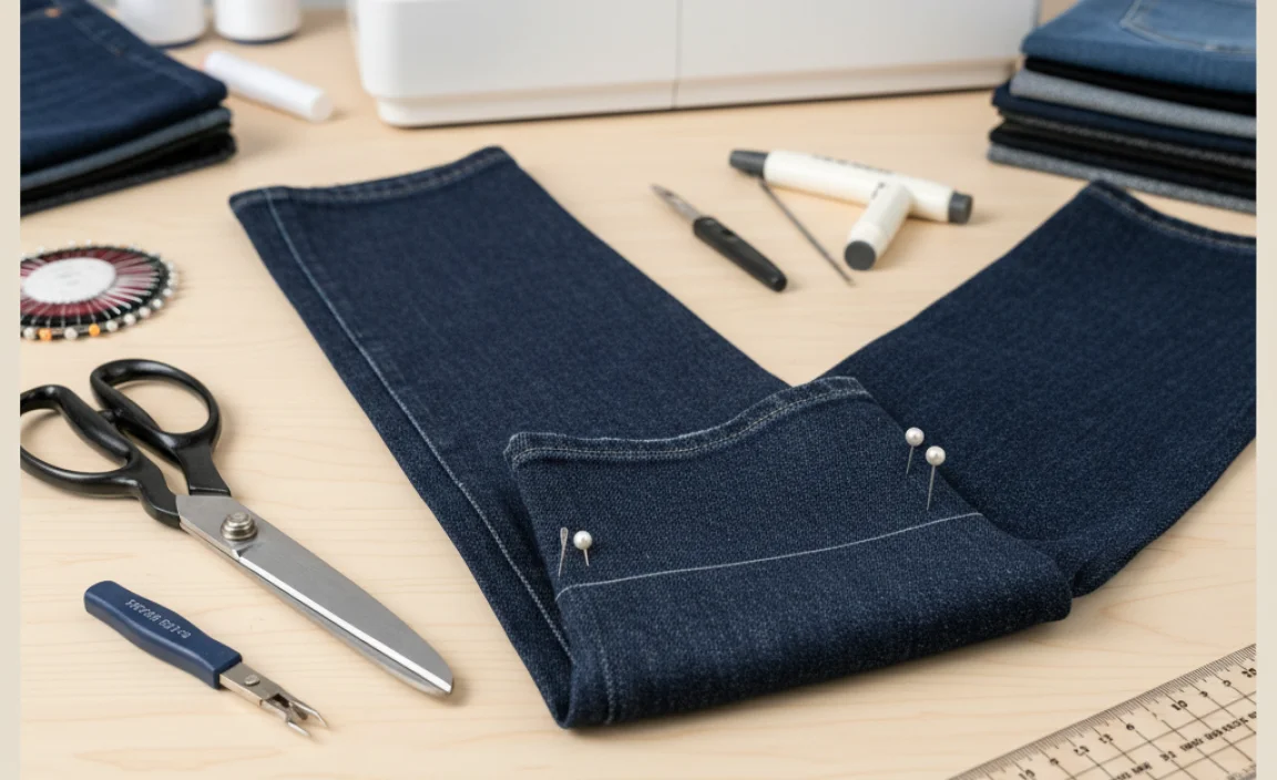 Methods for Hemming Bootcut Jeans