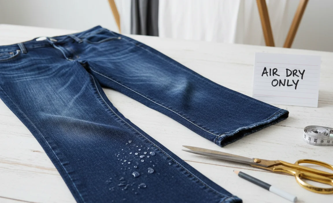 Preparing the Jeans for Hemming