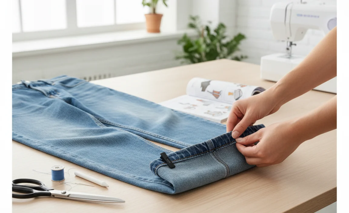 Preserving the Original Hem (The “Cuff” Look)