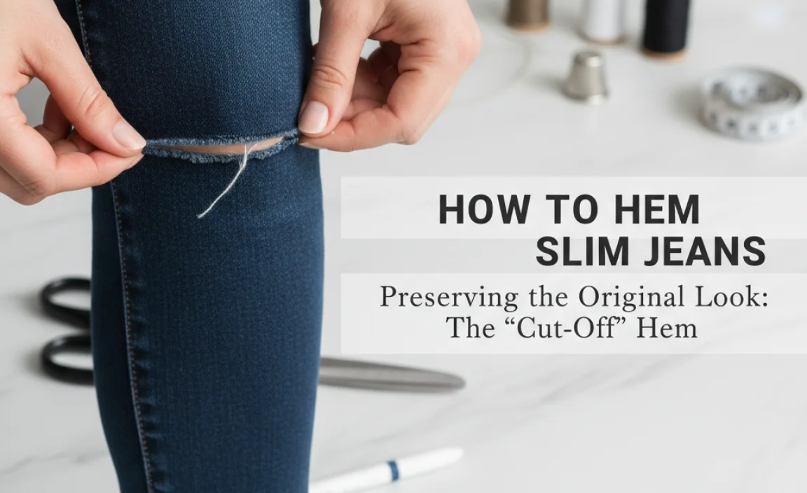 Preserving the Original Look: The “Cut-Off” Hem