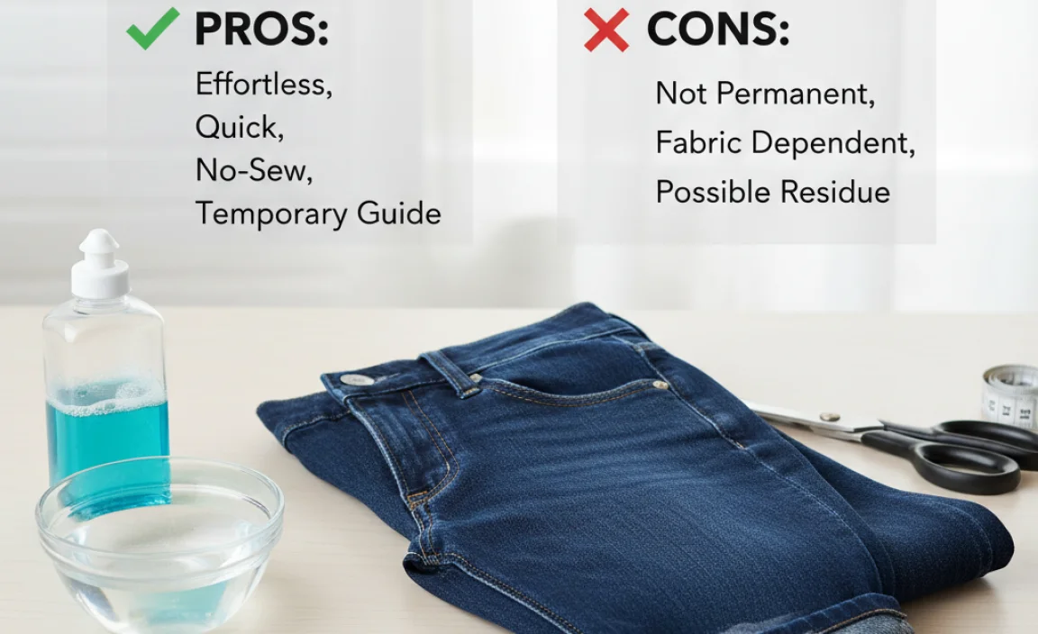 Pros and Cons of the Dish Soap Hemming Method