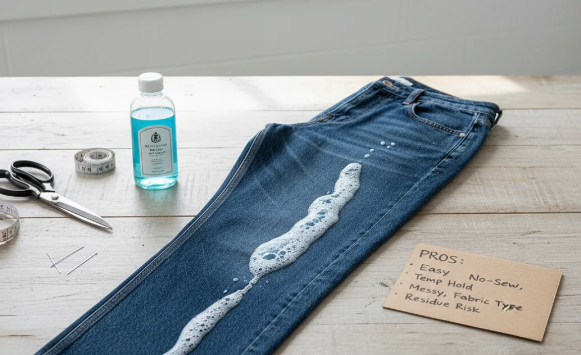 Pros and Cons of the Dish Soap Hemming Trick