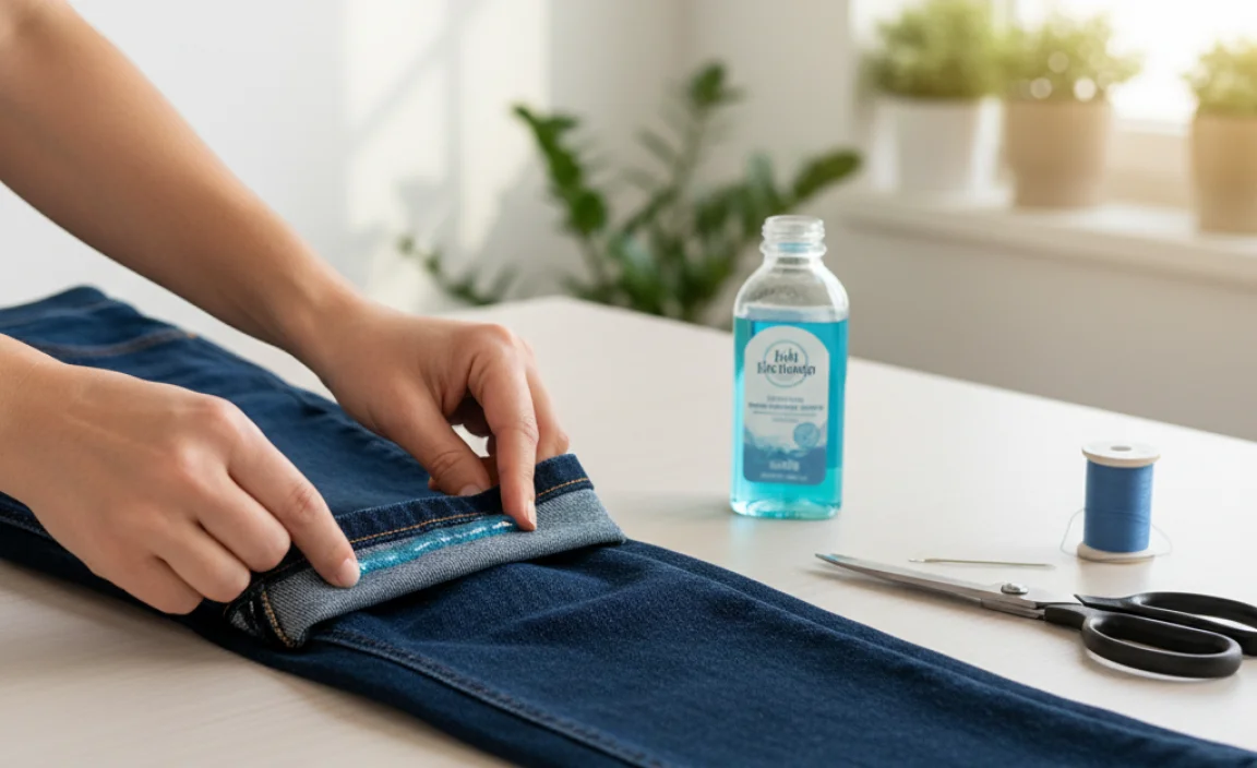 Step-by-Step Guide: Hemming Your Straight Jeans with the Dish Soap Hack