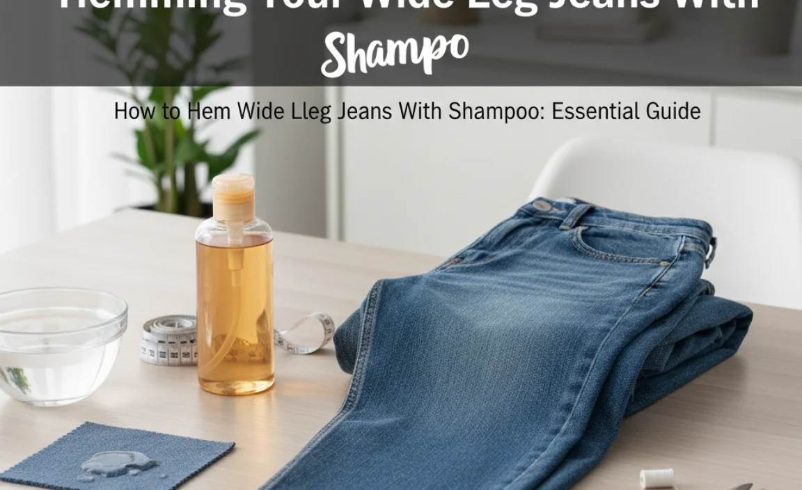 Step-by-Step Guide: Hemming Your Wide Leg Jeans With Shampoo
