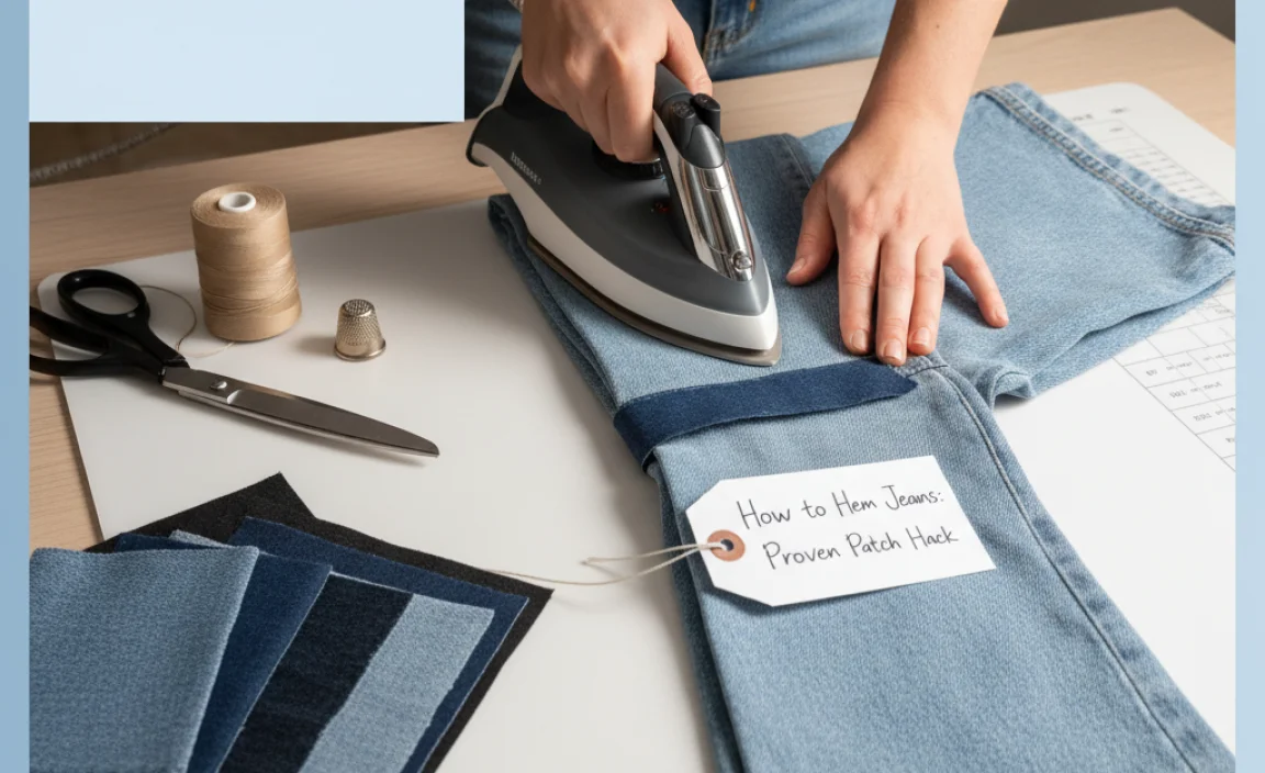 Step-by-Step Guide: How to Hem Flare Jeans with Iron-On Patches