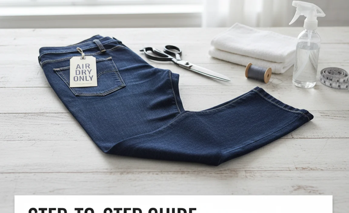 Step-by-Step Guide to Hemming Bootcut Jeans (Air Dry Only)