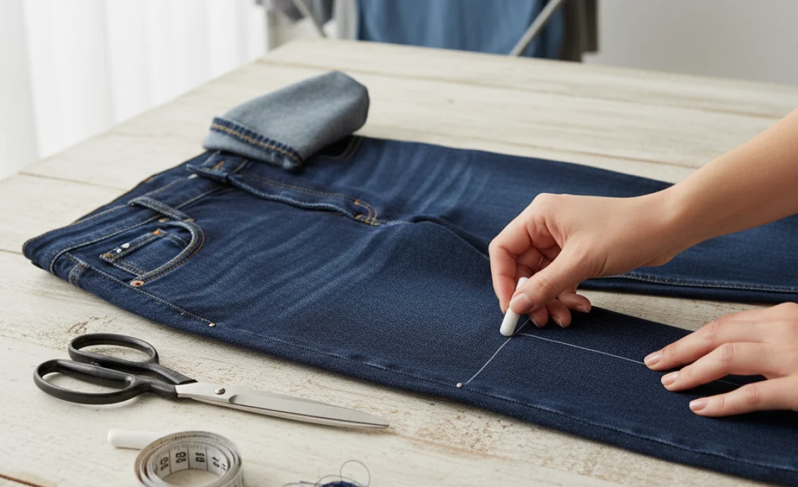 Step-by-Step: Hemming Your Tapered Jeans (Air Dry Focus)