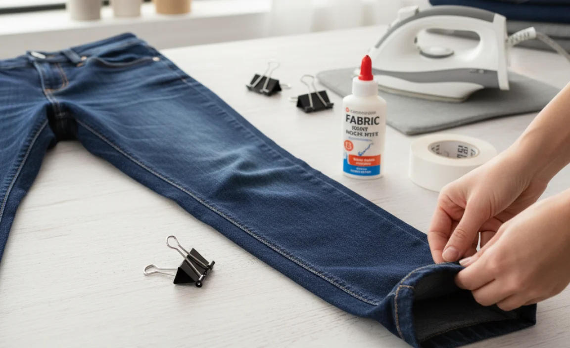 Step-by-Step: How to Hem Bootcut Jeans Without Sewing